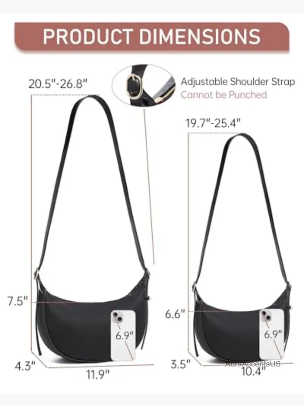 Woven Crescent Shoulder Bag with Detachable Pouch Vegan Leather Hobo Crossbody